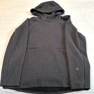Lululemon Hoodie Heathered Gray Black At Ease Pullover Sweatshirt Size S Mens